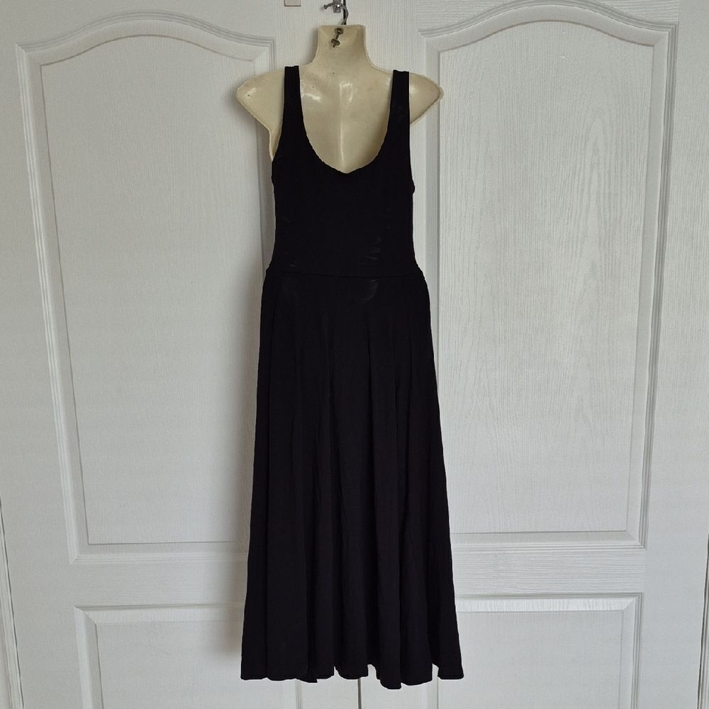 American Eagle Outfitters Black Maxi Dress With Front Slit - Picture 6 of 16